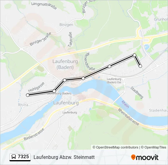 7325 Bus Line Map