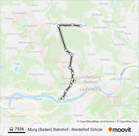 7326 Bus Line Map