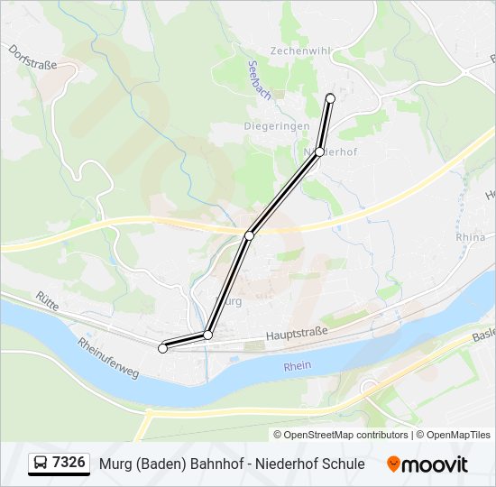 Автобус 7326: карта маршрута