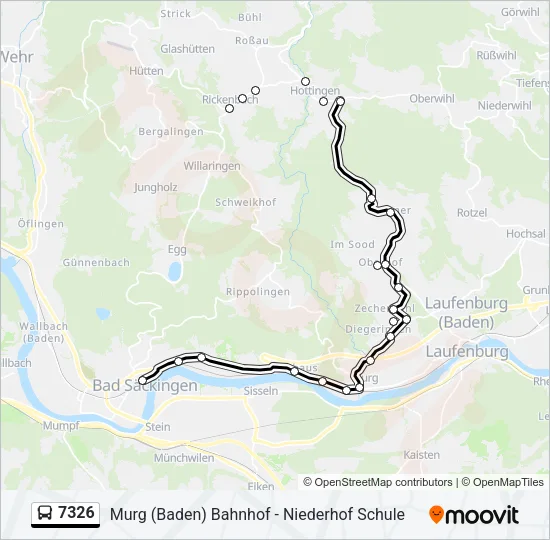 7326 Bus Line Map