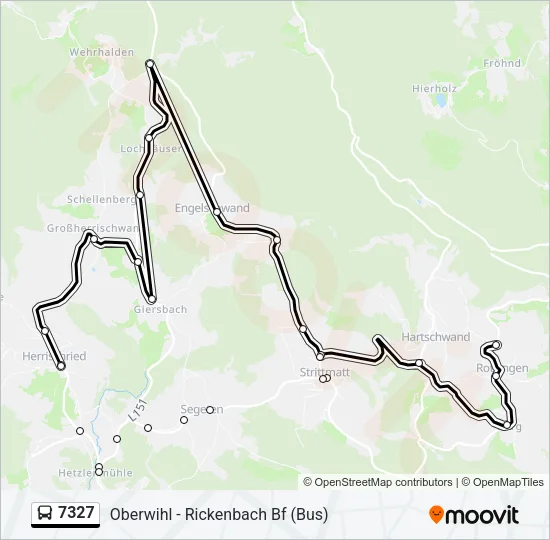 7327 Bus Line Map
