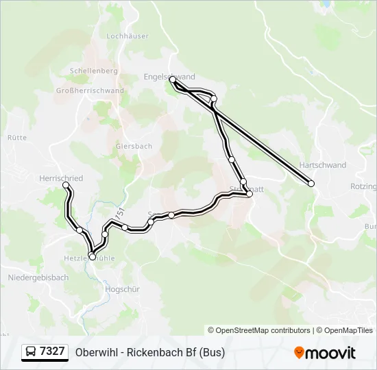 7327 Bus Line Map