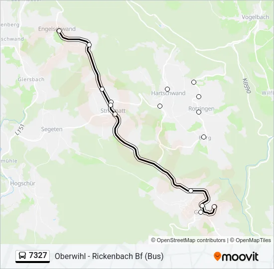 7327 Bus Line Map