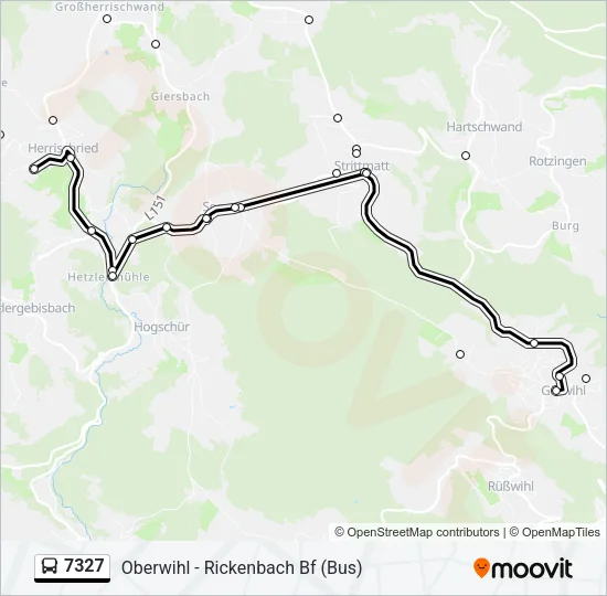 7327 Bus Line Map