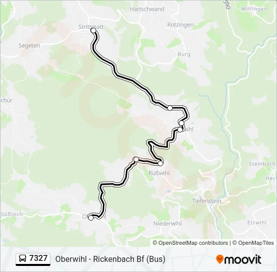 7327 Bus Line Map