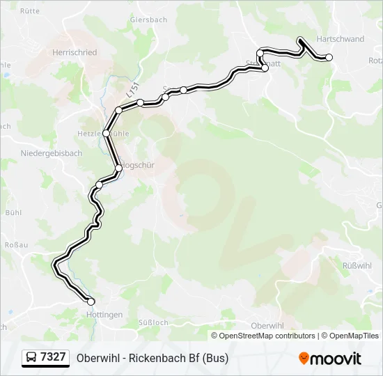 7327 Bus Line Map