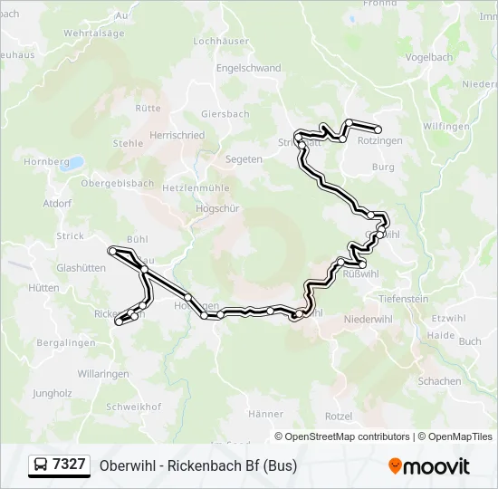 7327 Bus Line Map