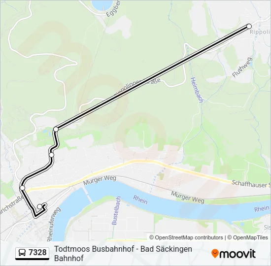 7328 Bus Line Map