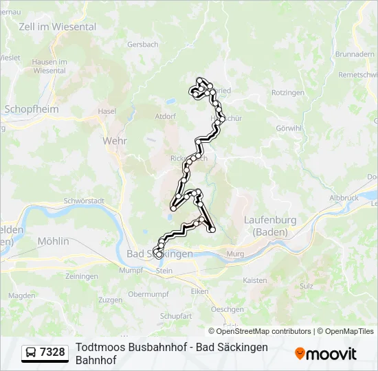 7328 Bus Line Map