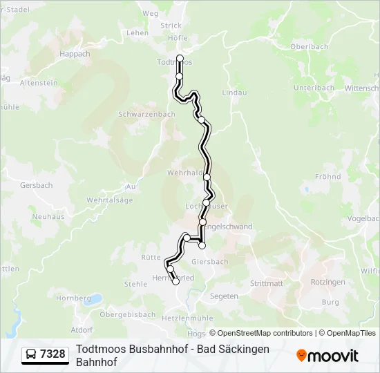 7328 Bus Line Map