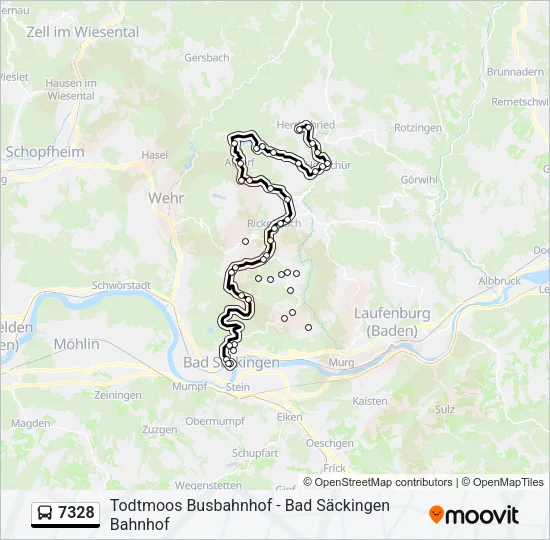 7328 Bus Line Map