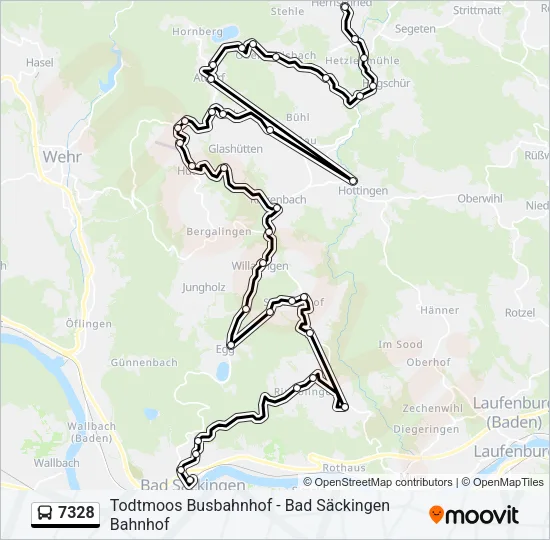 7328 Bus Line Map