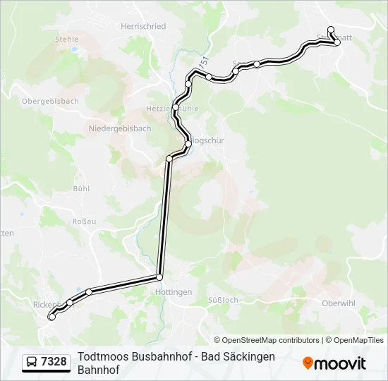 7328 Bus Line Map