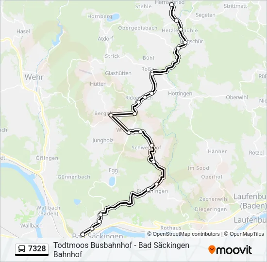7328 Bus Line Map