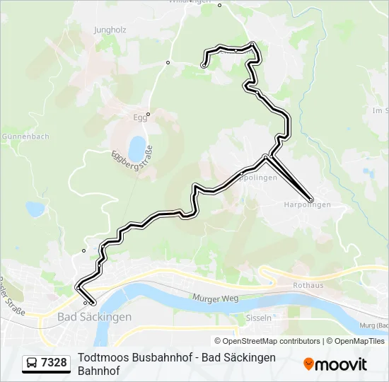 7328 Bus Line Map