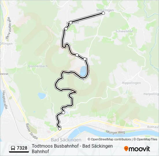 7328 Bus Line Map