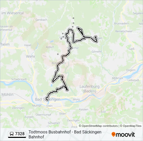 7328 Bus Line Map