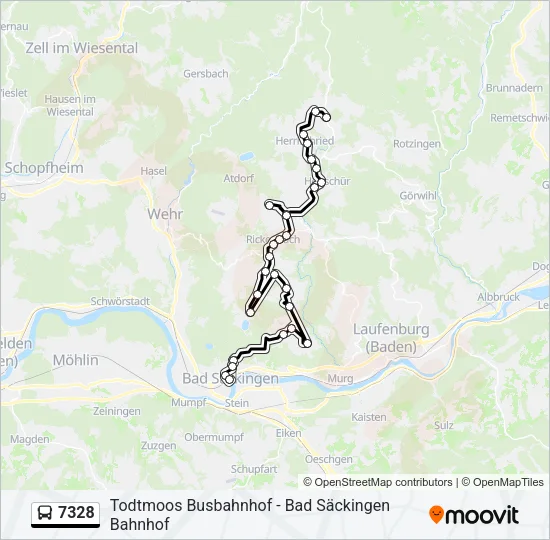 7328 Bus Line Map