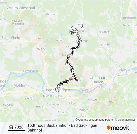 7328 Bus Line Map