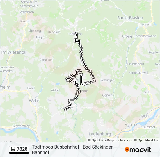 7328 Bus Line Map