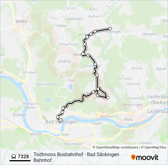 7328 Bus Line Map