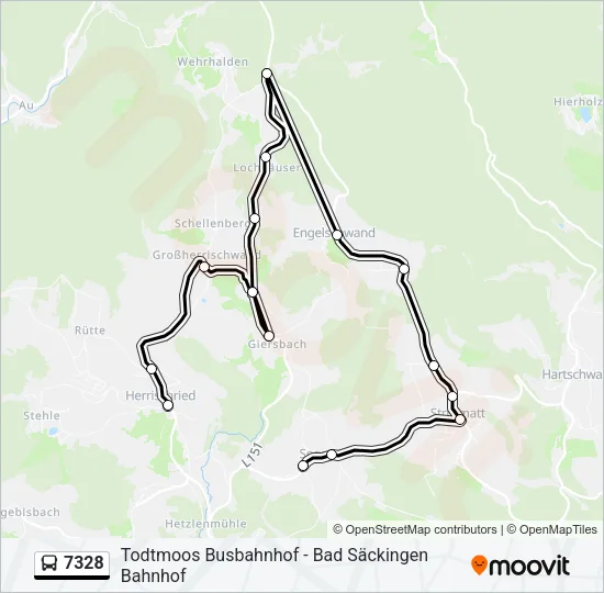 7328 Bus Line Map