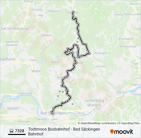 7328 Bus Line Map
