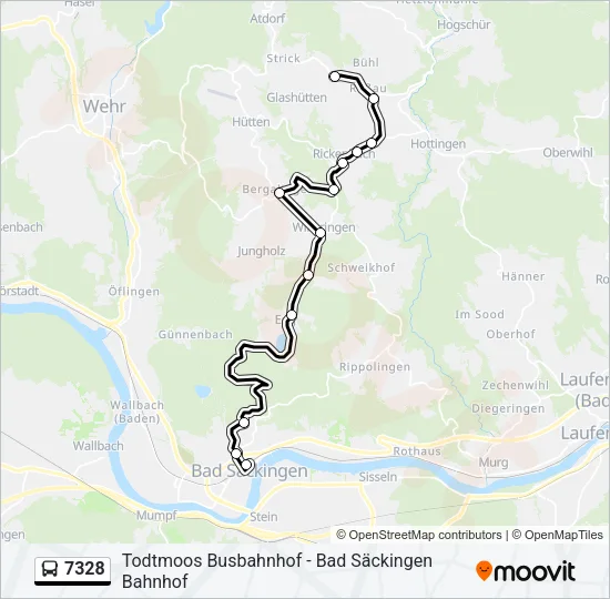 7328 Bus Line Map