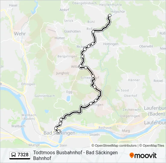 7328 Bus Line Map