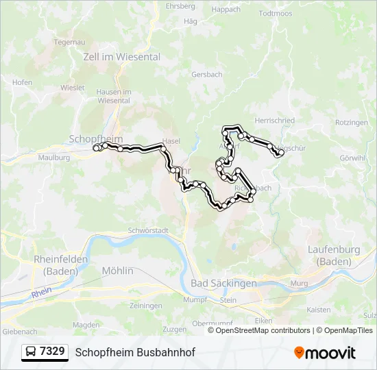 7329 Bus Line Map