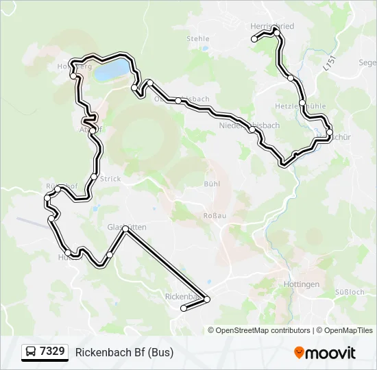 7329 Bus Line Map