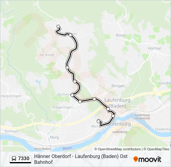 7330 Bus Line Map
