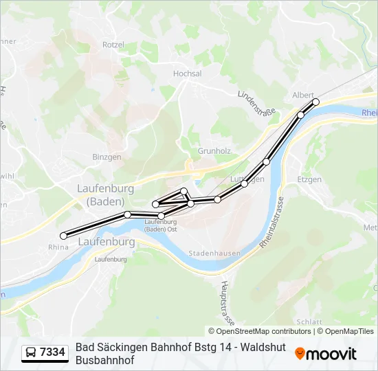 7334 Bus Line Map