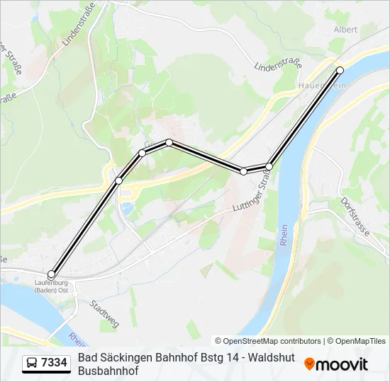 7334 Bus Line Map