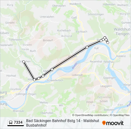 7334 Bus Line Map