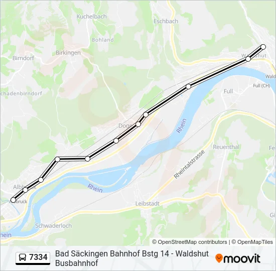 7334 Bus Line Map