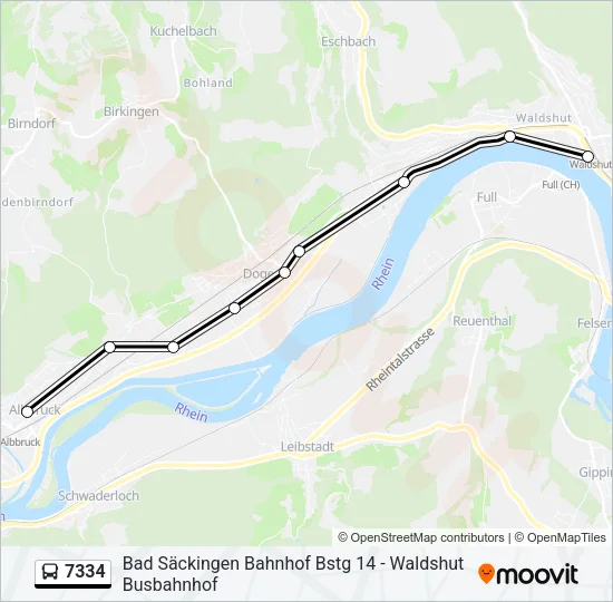 7334 Bus Line Map