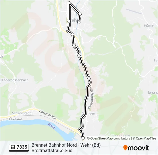7335 Bus Line Map