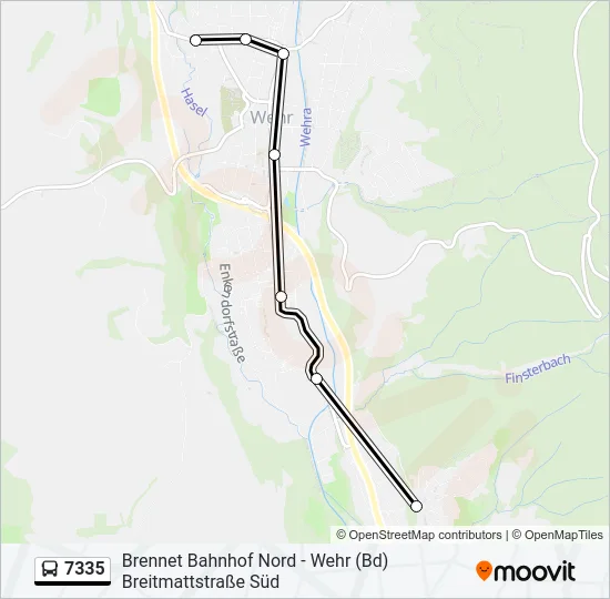 7335 Bus Line Map