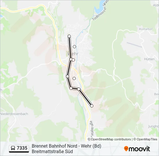 7335 Bus Line Map