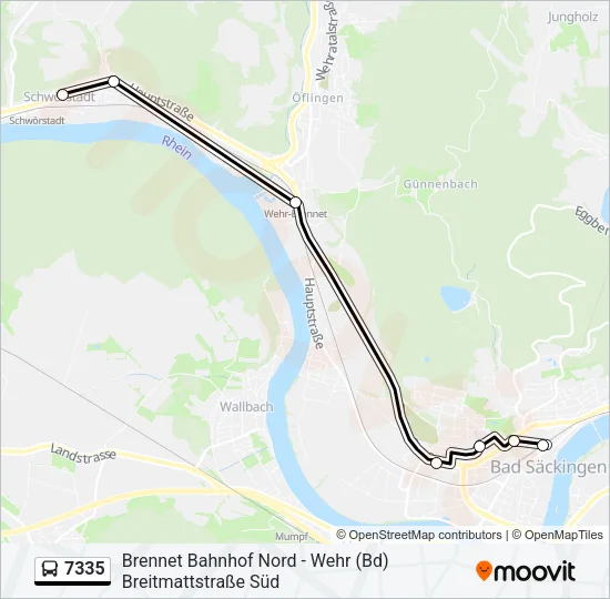 7335 Bus Line Map