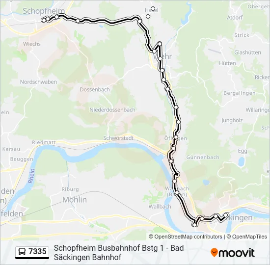 7335 Bus Line Map