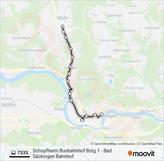 7335 Bus Line Map