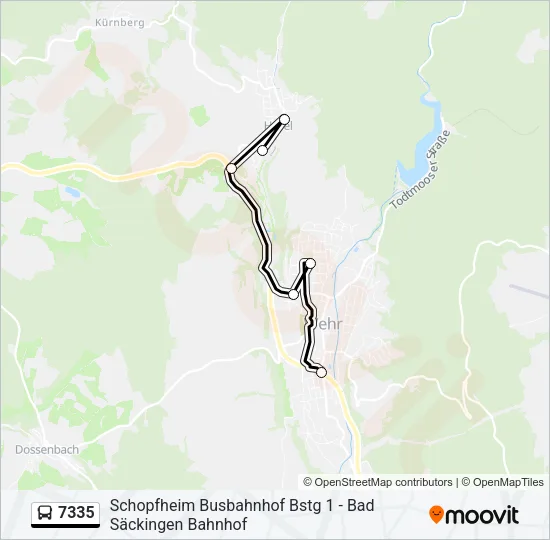 7335 Bus Line Map