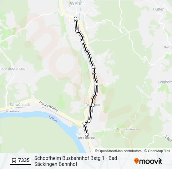 7335 Bus Line Map