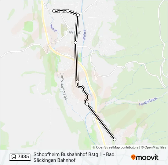 7335 Bus Line Map