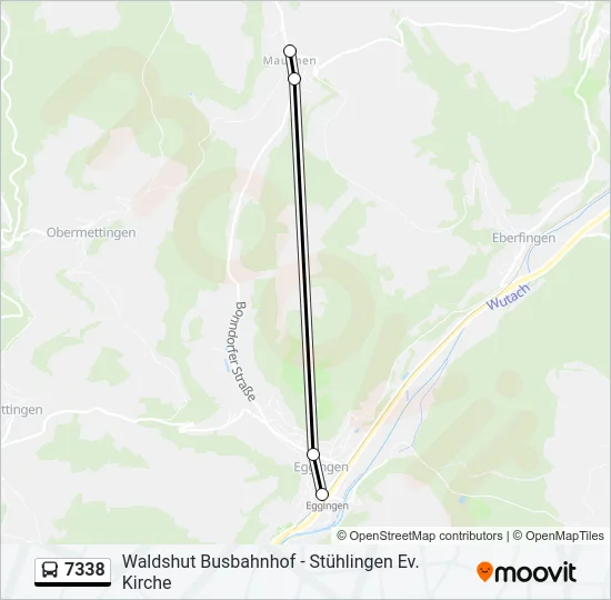 7338 Bus Line Map