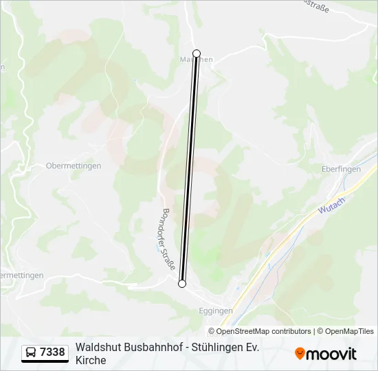 7338 Bus Line Map