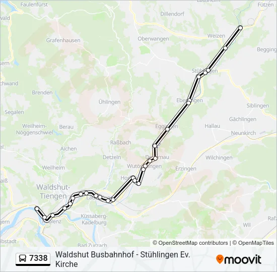 7338 Bus Line Map