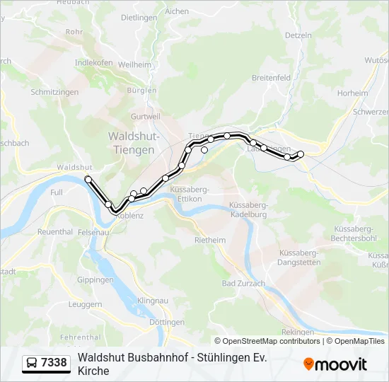 7338 Bus Line Map